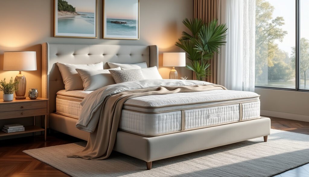 découvrez le confort ultime avec notre matelas king size, conçu pour offrir un espace généreux et un soutien adapté à chaque dormeur. plongez dans un sommeil profond et réparateur grâce à des matériaux haut de gamme, alliant luxe et ergonomie.